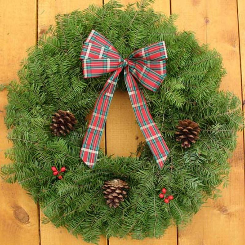 Cabin Plaid Wreath - 18 inch